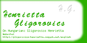 henrietta gligorovics business card